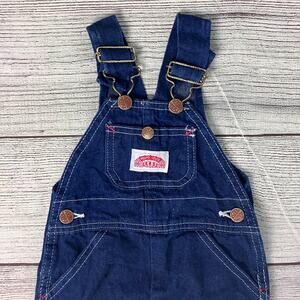 Vintage 1980s Round House Dark Wash Denim Overalls